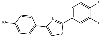 2-(3,4-二氟苯)-4-(4-羟基苯)噻唑结构式
