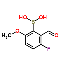 (3-Fluoro-2-formyl-6-methoxyphenyl)boronic acid Structure