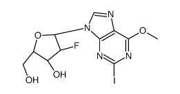 9-(2-deoxy-2-fluororibofuranosyl)-2-iodo-6-methoxypurine Structure