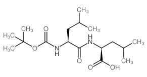 (S)-2-((S)-2-((tert-Butoxycarbonyl)amino)-4-methylpentanamido)-4-methylpentanoic acid结构式