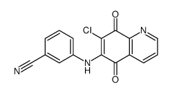 3-[(7-chloro-5,8-dioxoquinolin-6-yl)amino]benzonitrile Structure