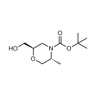 (2R,5R)-tert-Butyl2-(hydroxymethyl)-5-methylmorpholine-4-carboxylate Structure