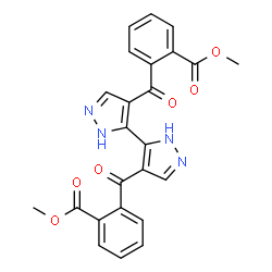 2,2'-[[3,3'-Bi(1H-pyrazole)-4,4'-diyl]dicarbonyl]dibenzoic acid dimethyl ester结构式