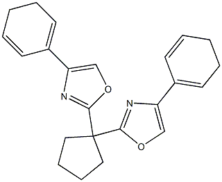 (4S,4'S)-2,2'-Cyclopentylidenebis[4,5-dihydro-4-phenyloxazole] Structure