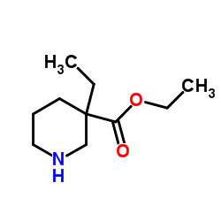 ethyl 3-ethylpiperidine-3-carboxylate结构式