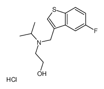 2-[(5-fluoro-1-benzothiophen-3-yl)methyl-propan-2-ylamino]ethanol,hydrochloride Structure