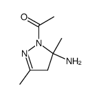 1H-Pyrazol-5-amine, 1-acetyl-4,5-dihydro-3,5-dimethyl- (9CI) Structure