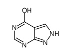 2H-Pyrazolo[3,4-d]pyrimidin-4-ol (9CI)结构式