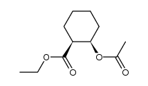 ethyl (1S,2R)-2-acetoxycyclohexanecarboxylate结构式
