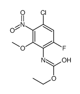 ethyl N-(4-chloro-6-fluoro-2-methoxy-3-nitrophenyl)carbamate结构式