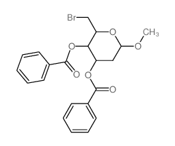 [4-benzoyloxy-2-(bromomethyl)-6-methoxy-oxan-3-yl] benzoate结构式
