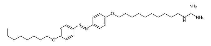 N"-[10-[4-[(4-octoxyphenyl)diazenyl]phenoxy]decyl]methanetriamine Structure