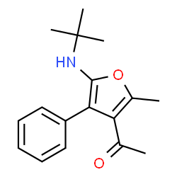 Ethanone,1-[5-[(1,1-dimethylethyl)amino]-2-methyl-4-phenyl-3-furanyl]- Structure