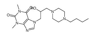 7-[3-(4-Butyl-1-piperazinyl)-2-hydroxypropyl]theophyline结构式