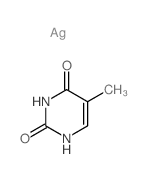 2,4(1H,3H)-Pyrimidinedione,5-methyl-, silver(1+) salt (1:1) Structure