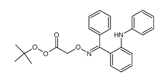 tert-butyl 2-(((phenyl(2-(phenylamino)phenyl)methylene)amino)oxy)ethaneperoxoate Structure