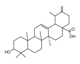 3β-Hydroxyurs-12,20(30)-dien-28-oic acid structure
