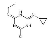 6-chloro-2-N-cyclopropyl-4-N-ethyl-1,3,5-triazine-2,4-diamine结构式
