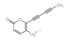 chloro-(6-oxo-2-penta-1,3-diynylpyran-3-yl)mercury结构式