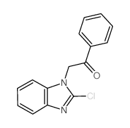 2-(2-氯-1H-苯并咪唑-1-基)-1-苯乙酮结构式