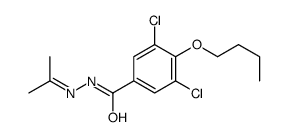 4-butoxy-3,5-dichloro-N-(propan-2-ylideneamino)benzamide结构式