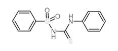 N-[Phenylamino(thioxo)methyl]benzenesulfonamide结构式