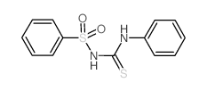 N-[Phenylamino(thioxo)methyl]benzenesulfonamide structure