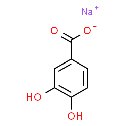 Benzoic acid, 3,4-dihydroxy-, Monosodium salt Structure