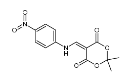 2,2-dimethyl-5-((4-nitrophenylamino)methylene)-1,3-dioxane-4,6-dione结构式