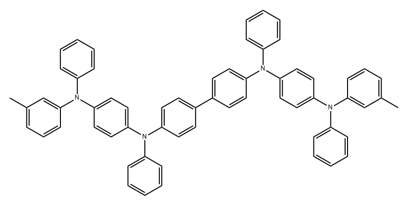 N,N'-Diphenyl-N,N'-bis-[4-(phenyl-m-tolylamino)phenyl]biphenyl-4,4'-diamine结构式