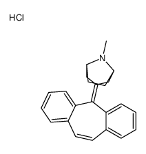 3-(dibenzo[1,2-a:1',2'-e][7]annulen-11-ylidene)-8-methyl-8-azabicyclo[3.2.1]octane,hydrochloride Structure