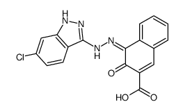 4-[(6-Chloro-1H-indazol-3-yl)azo]-3-hydroxynaphthalene-2-carboxylic acid structure