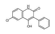 6-chloro-4-hydroxy-3-phenylquinolin-2(1H)-one Structure