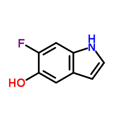 6-氟-1H-吲哚-5-醇结构式