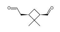 Cyclobutaneacetaldehyde, 3-formyl-2,2-dimethyl-, (1R,3R)- (9CI) structure