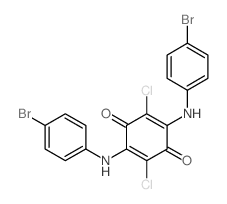 2,5-Cyclohexadiene-1,4-dione,2,5-bis[(4-bromophenyl)amino]-3,6-dichloro- Structure