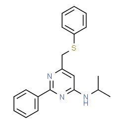 N-Isopropyl-2-phenyl-6-[(phenylsulfanyl)methyl]-4-pyrimidinamine picture