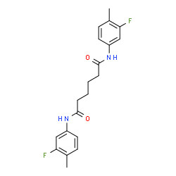 N,N'-Bis(3-fluoro-4-methylphenyl)hexanediamide结构式