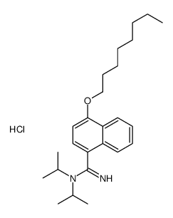 (4-octoxynaphthalene-1-carboximidoyl)-di(propan-2-yl)azanium,chloride结构式