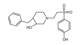 (3S,4S)-4-benzyl-1-[2-(4-hydroxyphenyl)sulfonylethyl]piperidin-3-ol结构式