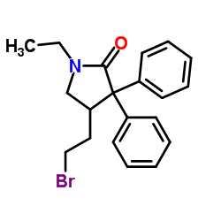 4-(2-Bromoethyl)-1-ethyl-3,3-diphenyl-2-pyrrolidinone Structure