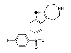 9-(4-fluorophenyl)sulfonyl-1,2,3,4,5,6-hexahydroazepino[4,5-b]indole结构式