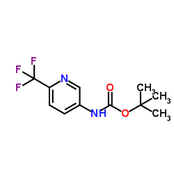 叔丁基(6-(三氟甲基)吡啶-3-基)氨基甲酯结构式
