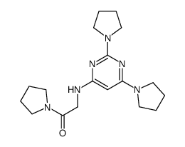 2-[(2,6-dipyrrolidin-1-ylpyrimidin-4-yl)amino]-1-pyrrolidin-1-ylethanone结构式