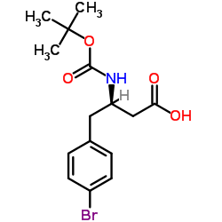 (R)-4-(4-溴苯基)-3-((叔丁氧基羰基)氨基)丁酸图片