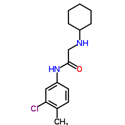 N-(3-CHLORO-4-METHYL-PHENYL)-2-CYCLOHEXYLAMINO-ACETAMIDE structure