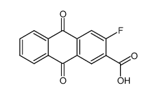 3-fluoro-9,10-dioxo-9,10-dihydro-anthracene-2-carboxylic acid结构式