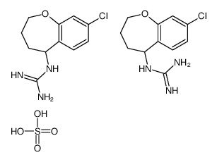 2-(8-chloro-2,3,4,5-tetrahydro-1-benzoxepin-5-yl)guanidine,sulfuric acid Structure