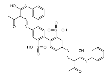 4,4'-bis[[2-oxo-1-[(phenylamino)carbonyl]propyl]azo][1,1'-biphenyl]-2,2'-disulphonic acid Structure