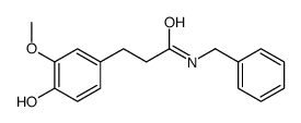 N-benzyl-3-(4-hydroxy-3-methoxyphenyl)propanamide结构式